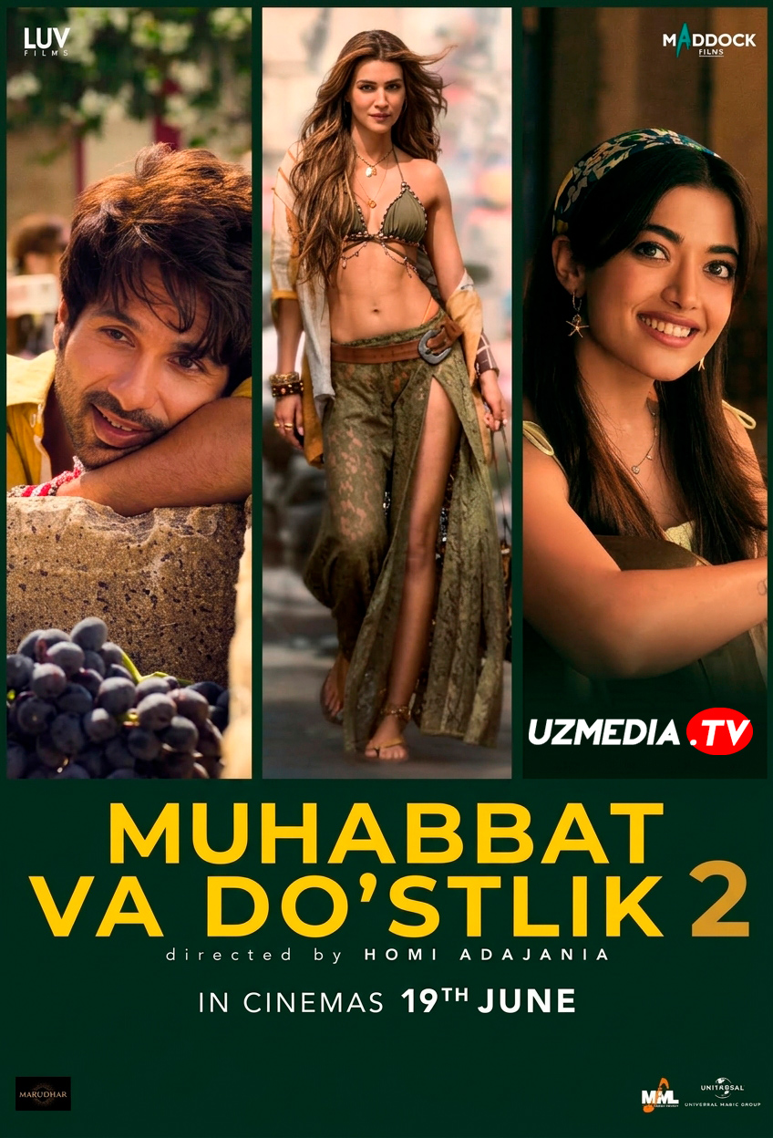 Kokteyl 2 / Muhabbat va do'stlik 2 / Sevgi uchburchagi 2 Premyera Hind kino Uzbek tilida 2026 O'zbekcha tarjima kino Full HD skachat